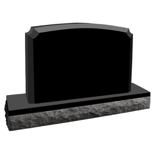 Jet Black Granite Upright Chamfered Mini Memorial (CC01)